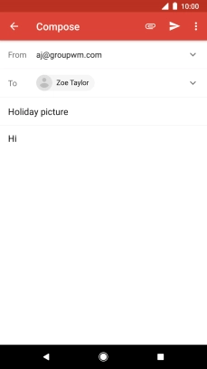 Press the attachment icon. Press the attachment icon.