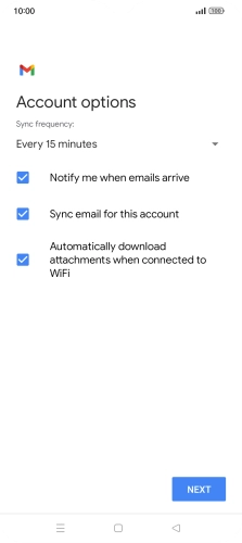 If this screen is displayed, you email account has been recognised and set up automatically. Follow the instructions on the screen to key in more information and finish setting up your phone. If this screen is displayed, you email account has been recognised and set up automatically. Follow the instructions on the screen to key in more information and finish setting up your phone.