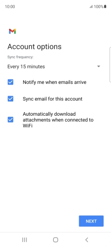 If this screen is displayed, you email account has been recognised and set up automatically. Follow the instructions on the screen to key in more information and finish setting up your phone. If this screen is displayed, you email account has been recognised and set up automatically. Follow the instructions on the screen to key in more information and finish setting up your phone.
