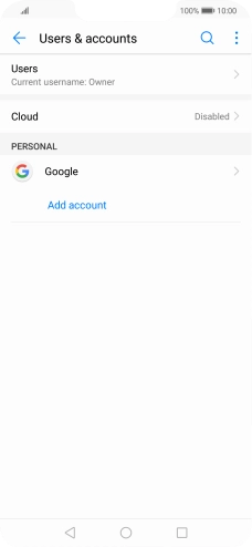 Press Add account. Press Add account.