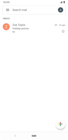 Press the email account icon. Press the email account icon.