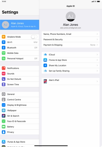 Press iCloud. Press iCloud.