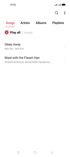 Press the required category and go to the required audio file. Press the required category and go to the required audio file.
