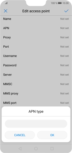 Key in default and press OK. Key in default and press OK.
