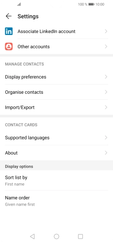 Press Import/Export. Press Import/Export.