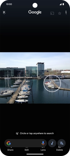 Draw a circle around the required object on the picture and wait for the search results. Draw a circle around the required object on the picture and wait for the search results.