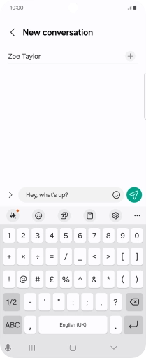 Create a new message and write the required text. Create a new message and write the required text.