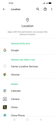 Press the required app. Press the required app.