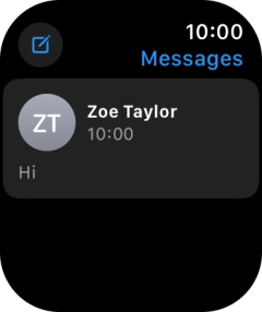 Press the required text message. Press the required text message.