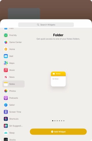 Slide your finger right or left on the screen to select the required widget size. Slide your finger right or left on the screen to select the required widget size.