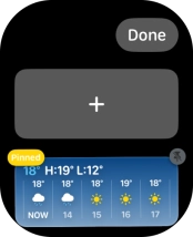 Press the add widget icon and go to the required widget. Press the add widget icon and go to the required widget.