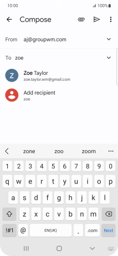 Press the required contact. Press the required contact.