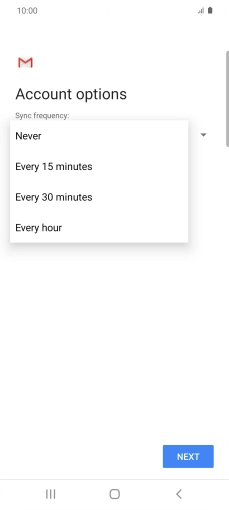 Press the required setting. Press the required setting.