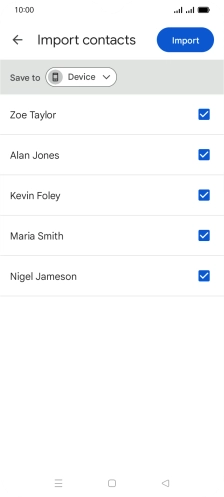Press the fields next to the required contacts. Press the fields next to the required contacts.