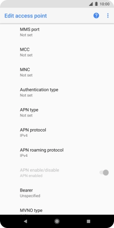 Press MMS port. Press MMS port.