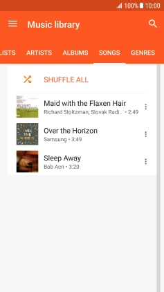 Press the required audio file. Press the required audio file.