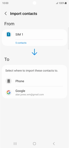 Press the required Google account. Press the required Google account.