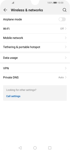 Press Mobile network. Press Mobile network.