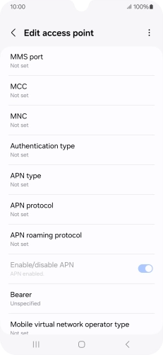 Press MMS port. Press MMS port.