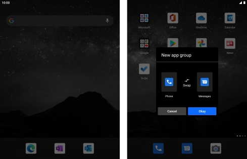 Press the text input field and key in the required name of the app group. Press the text input field and key in the required name of the app group.