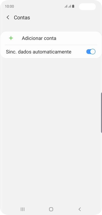 Pressione Adicionar conta. Pressione Adicionar conta.