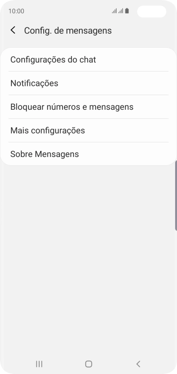 Pressione Mais configurações. Pressione Mais configurações.