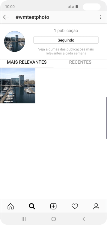 Pressione o ícone de novo post. Pressione o ícone de novo post.
