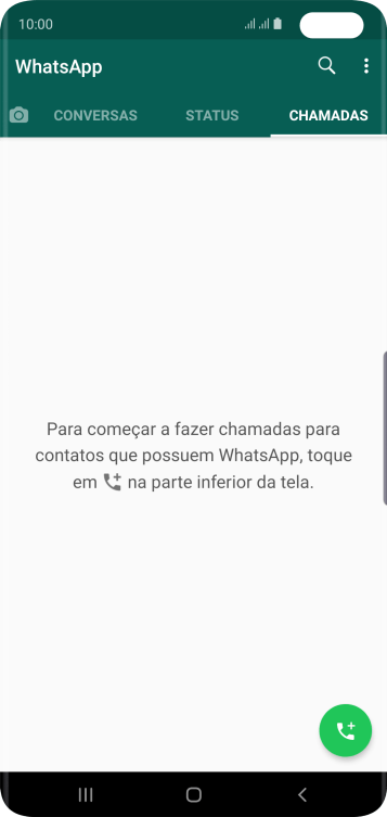 Pressione o ícone de chamada. Pressione o ícone de chamada.