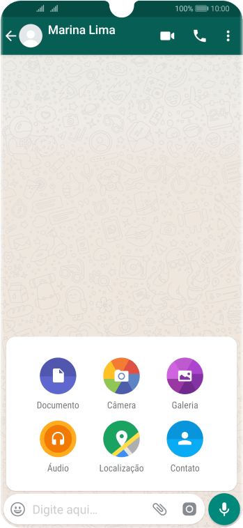 Pressione Galeria, e navegue até a pasta desejada. Pressione Galeria, e navegue até a pasta desejada.