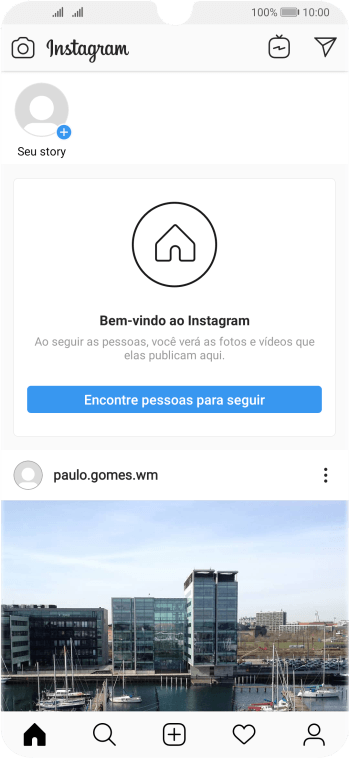 Pressione o ícone de busca. Pressione o ícone de busca.