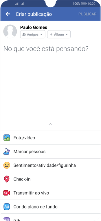 Pressione o campo de escrever, e digite o texto desejado. Pressione o campo de escrever, e digite o texto desejado.