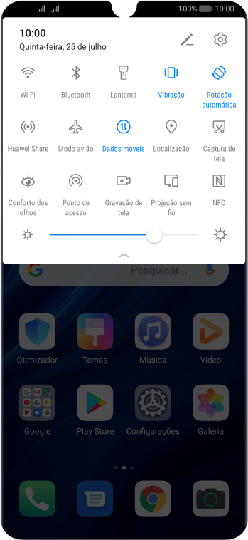 Pressione Dados móveis para ativar ou desativar a função. Pressione Dados móveis para ativar ou desativar a função.