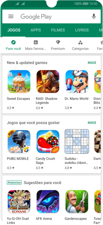 Pressione o ícone de menu. Pressione o ícone de menu.