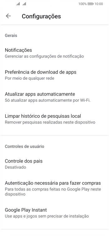 Pressione Atualizar apps automaticamente. Pressione Atualizar apps automaticamente.