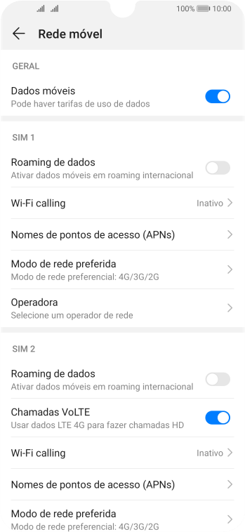 Pressione Nomes de pontos de acesso (APNs). Pressione Nomes de pontos de acesso (APNs).