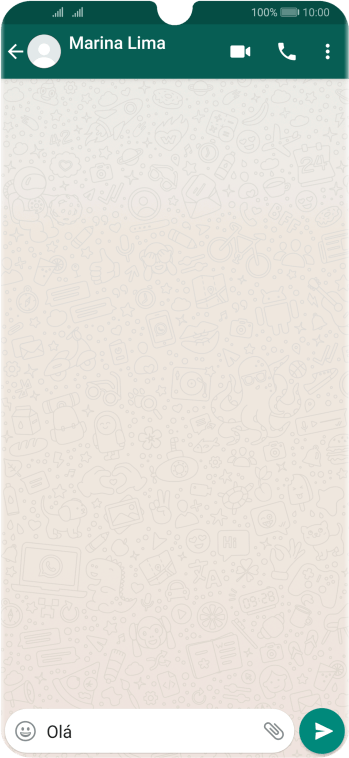 Pressione o ícone de enviar. Pressione o ícone de enviar.