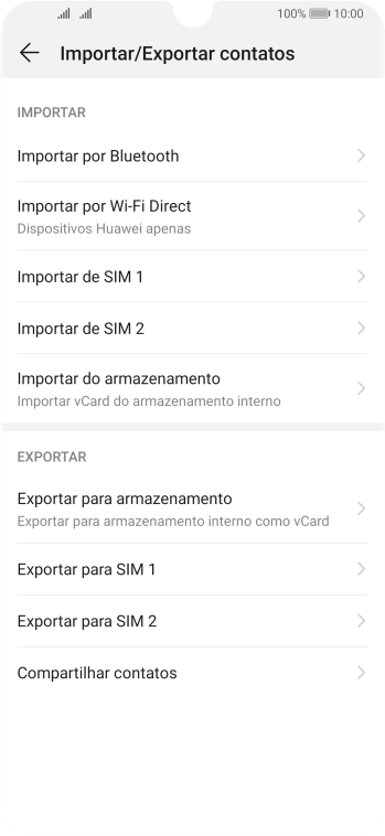 Pressione Importar de ‹SIM›. Pressione Importar de ‹SIM›.