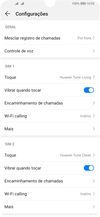 Pressione Encaminhamento de chamadas abaixo do chip desejado. Pressione Encaminhamento de chamadas abaixo do chip desejado.
