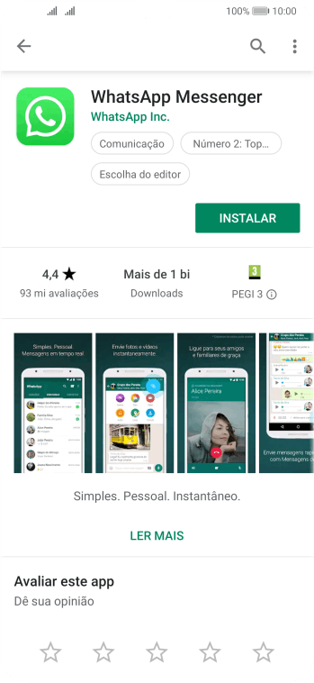 Pressione INSTALAR, e siga as indicações da tela para instalar o app. Pressione INSTALAR, e siga as indicações da tela para instalar o app.