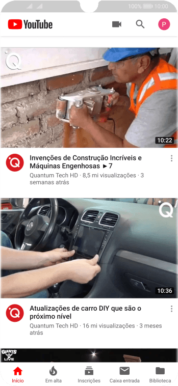 Pressione o ícone de fazer upload. Pressione o ícone de fazer upload.