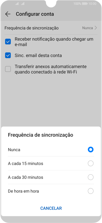 Pressione a configuração desejada. Pressione a configuração desejada.
