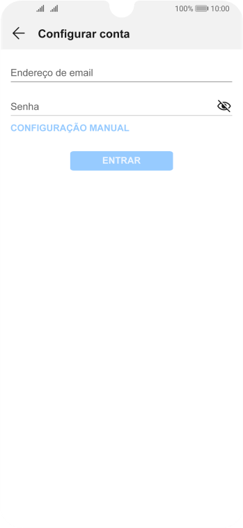 Pressione Endereço de e-mail, e digite o endereço de e-mail. Pressione Endereço de e-mail, e digite o endereço de e-mail.