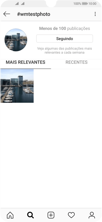 Pressione o ícone de novo post. Pressione o ícone de novo post.