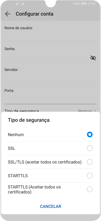Pressione Nenhum para desativar a função. Pressione Nenhum para desativar a função.
