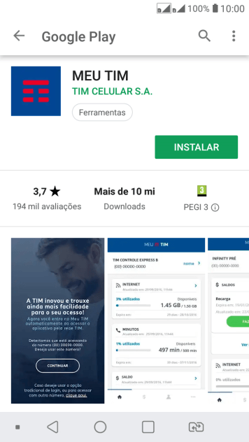 Pressione INSTALAR, e siga as indicações da tela para instalar o app. Pressione INSTALAR, e siga as indicações da tela para instalar o app.