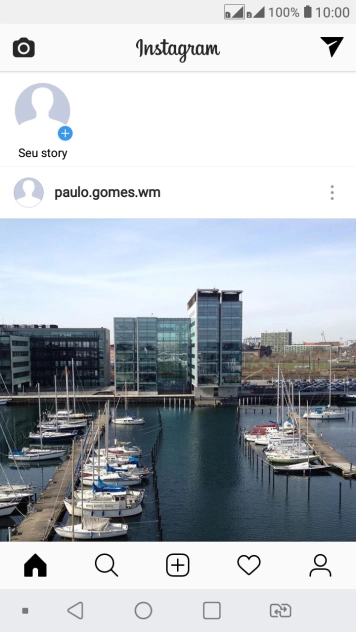 Pressione o ícone de busca. Pressione o ícone de busca.