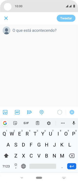 Pressione o campo de escrever, e digite o texto desejado. Pressione o campo de escrever, e digite o texto desejado.