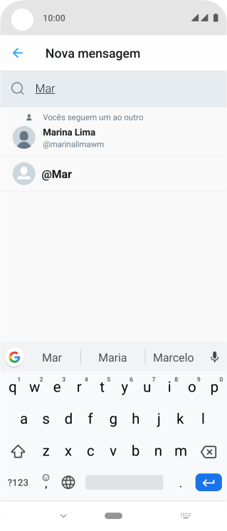 Pressione o contato desejado. Pressione o contato desejado.