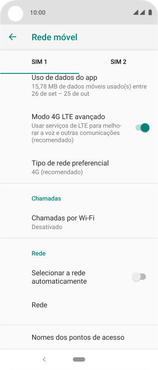 Se você quiser selecionar a rede automaticamente, deve pressionar indicador ao lado de Se você quiser selecionar a rede automaticamente, deve pressionar indicador ao lado de
