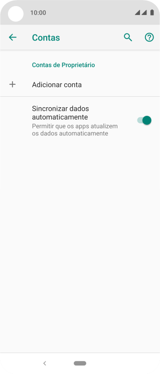 Pressione Adicionar conta. Pressione Adicionar conta.